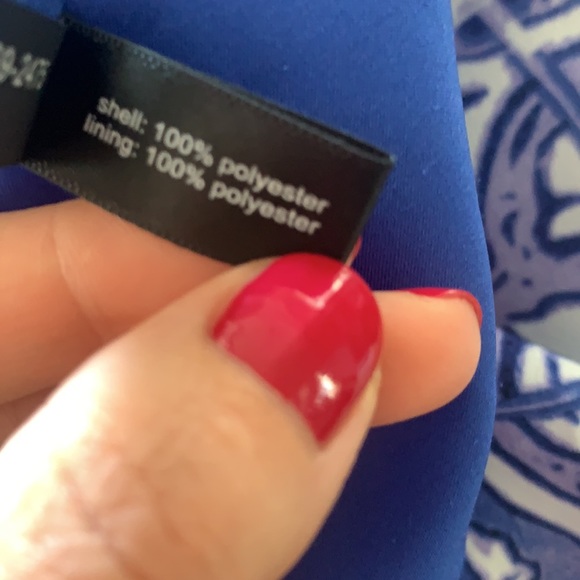 The Limited blue wnd white italian looking dress - Picture 8 of 9